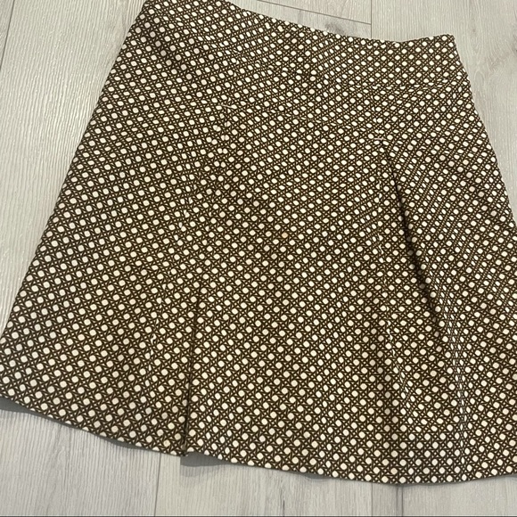 TALBOTS Lattice Trellis Print Box Pleat Skirt - Picture 2 of 12